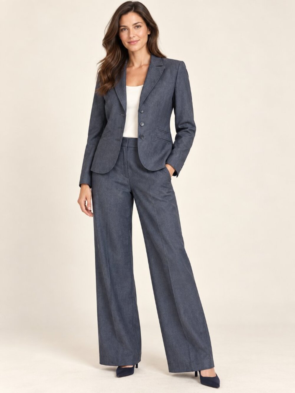 Smart Set Women's Blue Tailored Suit Jacket & Pants